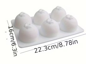 Molde silicona 6 mandarinas enteras 